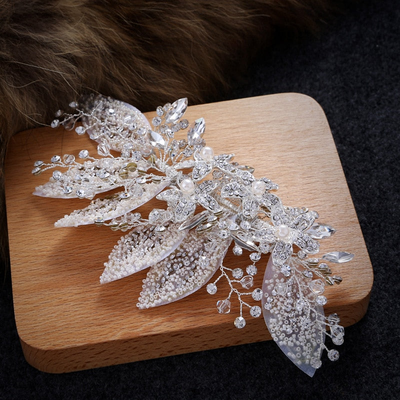Crystal Wedding Hair Clip Hair Accessories Jewelry Ladies Hair Accessoire Cheveux Bridal Tiaras Bijoux Hair Stick for Women