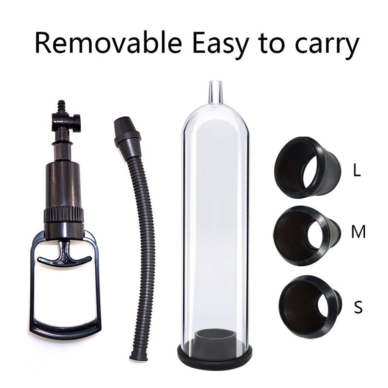 Manual Penis Pump Male Penis Enlarger Sex Toys For Men Vacuum Pump Male Masturbation Penile Extender Trainer Adults Sex Products