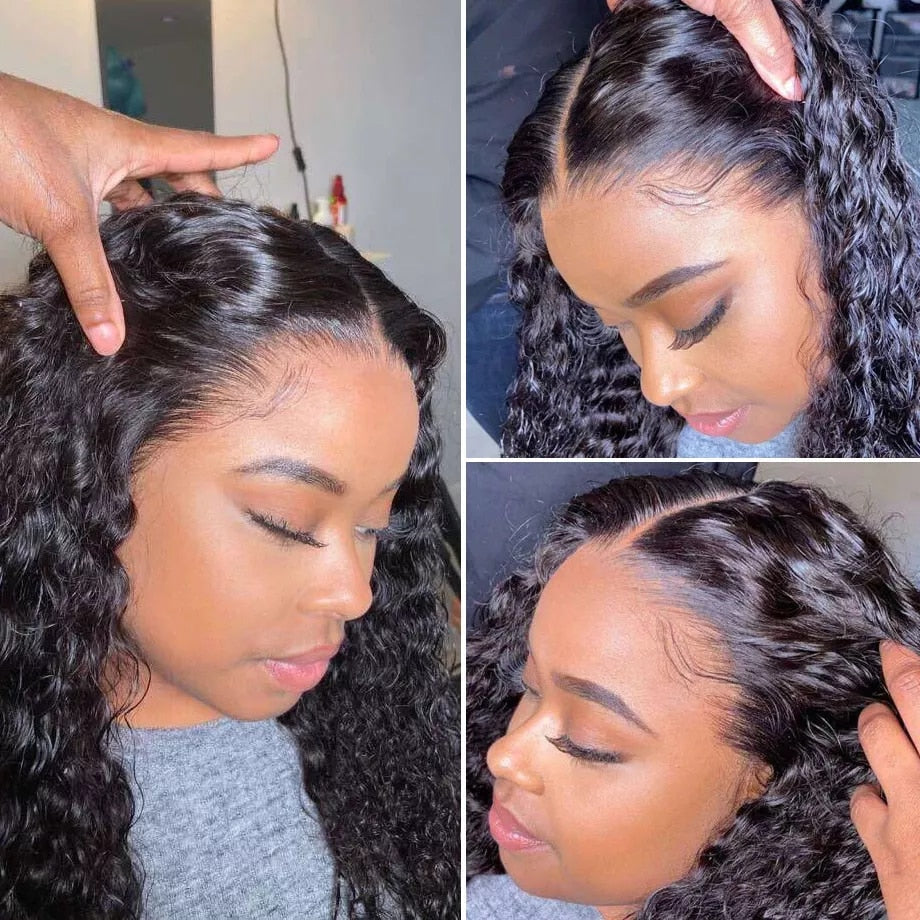 Deep Wave Lace Frontal Wig Human Hair 13x4 4x4 Closure Deepwave Perruque Cheveux Humain Cheap Wig On Promotion With Free Ship