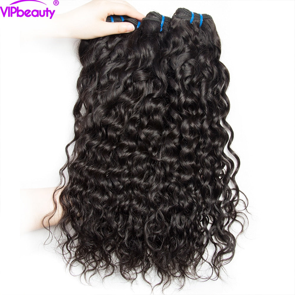 Water Wave Hair Bundles 30In Long 3 4Pcs Lot Wet And Wavy Remy Human Hair Weaves Extension Peruvian Hair Natural Black For Women