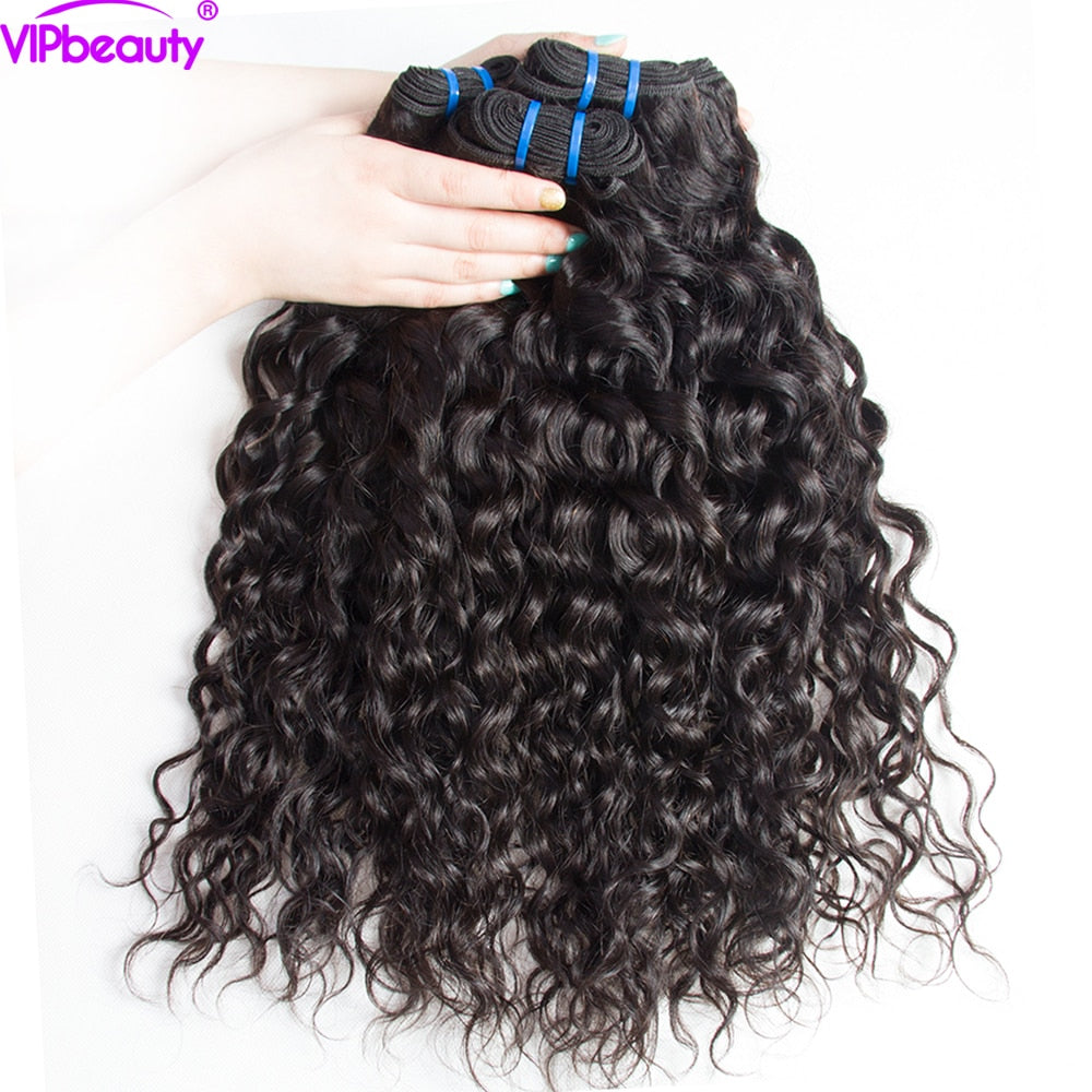 Water Wave Hair Bundles 30In Long 3 4Pcs Lot Wet And Wavy Remy Human Hair Weaves Extension Peruvian Hair Natural Black For Women