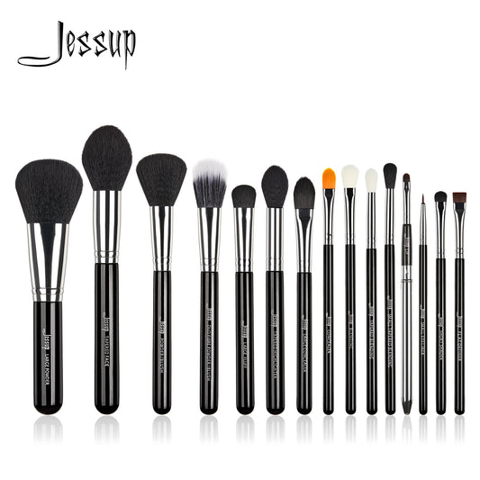 Makeup Brushes Set 15pcs Cosmetic Make up Powder Foundation Eyeshadow Eyeliner Lip Black T092