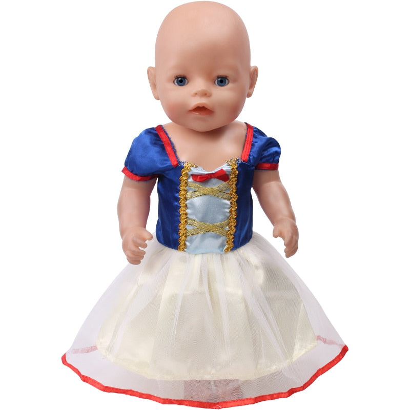 43 Cm Boy American Dolls Clothes Princess Dress School Uniforms Unicorn Queen Skirt Born Baby Toys 18 Inch Girls Doll Gift f41