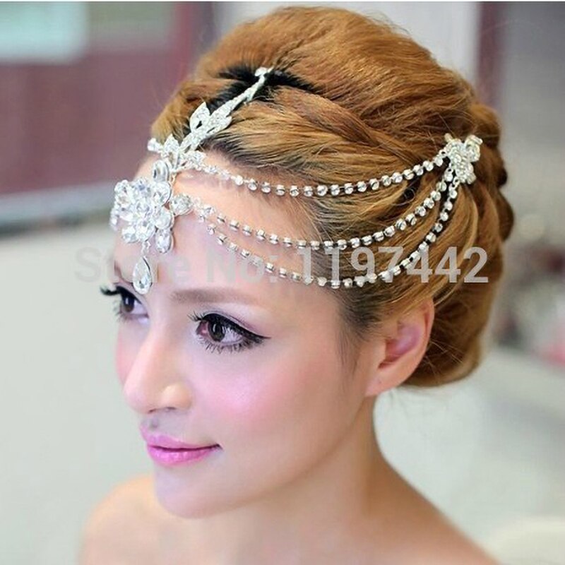 New Wedding Tiara Tassel Bridal hair Jewelry Luxury hair accessories spinki do wlosow fashion Jewelry head chain Headpiece