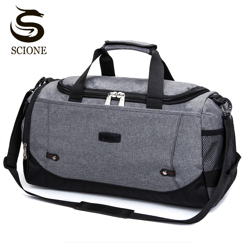 Scione Men Travel Bag Large Capacity Hand Luggage Travel Duffle Bags Nylon Weekend Bags Women Multifunctional Travel Bags