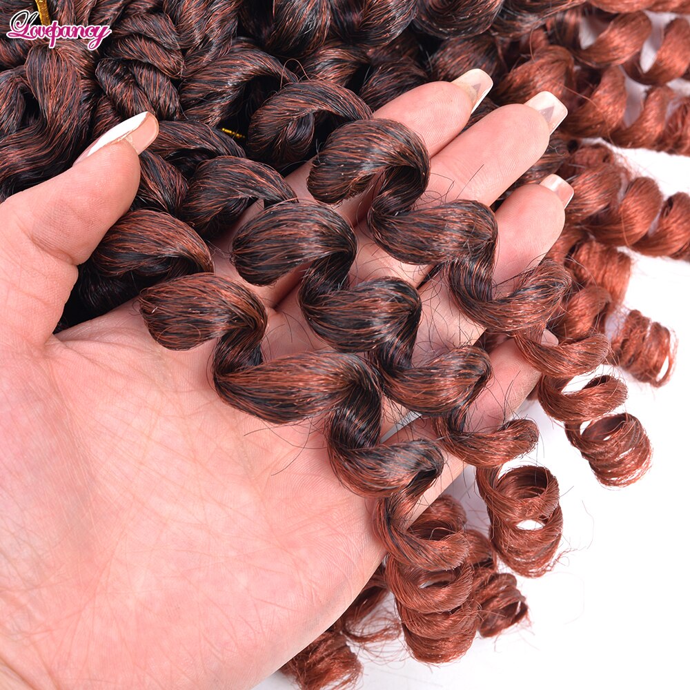 Lovepancy 8Inch Curly Jumpy Wand Curl Jamaican (2 PCS) Bounce Synthetic Braiding Hair Extensions Afro Crochet Braid Hair For Black Women