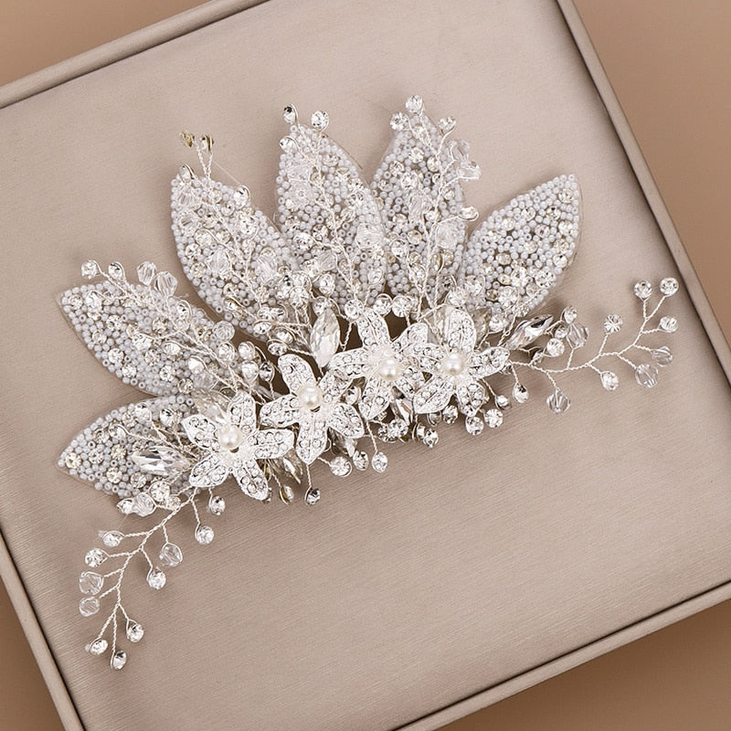 Crystal Wedding Hair Clip Hair Accessories Jewelry Ladies Hair  Accessoire Cheveux Bridal Tiaras Bijoux Hair Stick  for Women