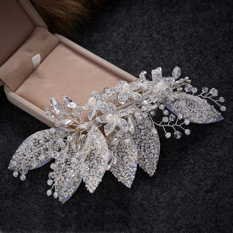 Crystal Wedding Hair Clip Hair Accessories Jewelry Ladies Hair  Accessoire Cheveux Bridal Tiaras Bijoux Hair Stick  for Women