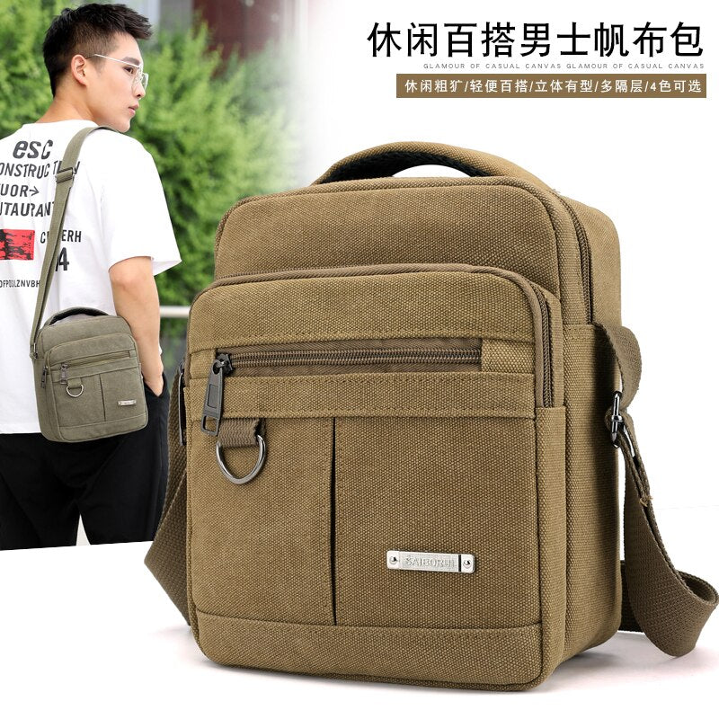 Men's Fashion Travel Cool Canvas Men Messenger Crossbody Bags Bolsa Feminina Shoulder Bags Pack School Bags for Teenager