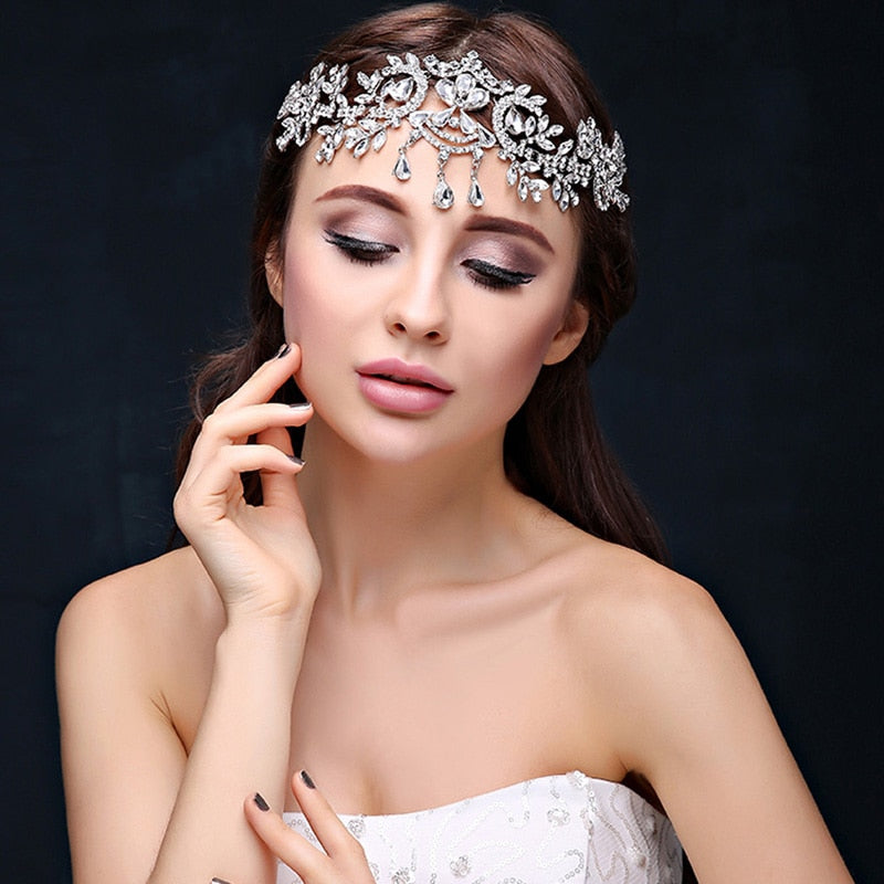 Hairbands Crystal Headbands women Hair Jewelry Wedding accessories crystal Tiaras And Crowns Head Chain