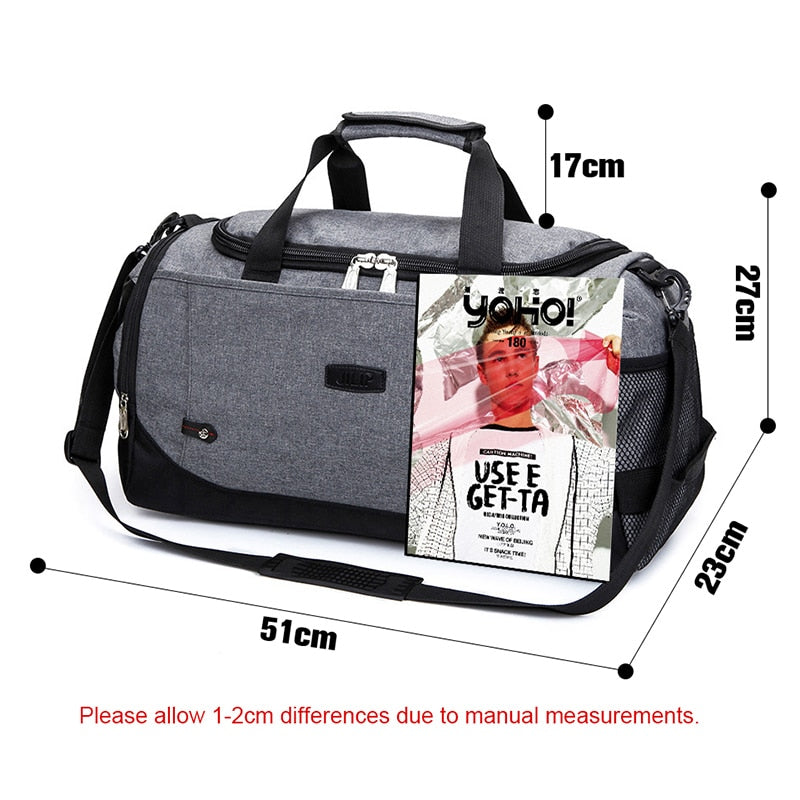 Scione Men Travel Bag Large Capacity Hand Luggage Travel Duffle Bags Nylon Weekend Bags Women Multifunctional Travel Bags