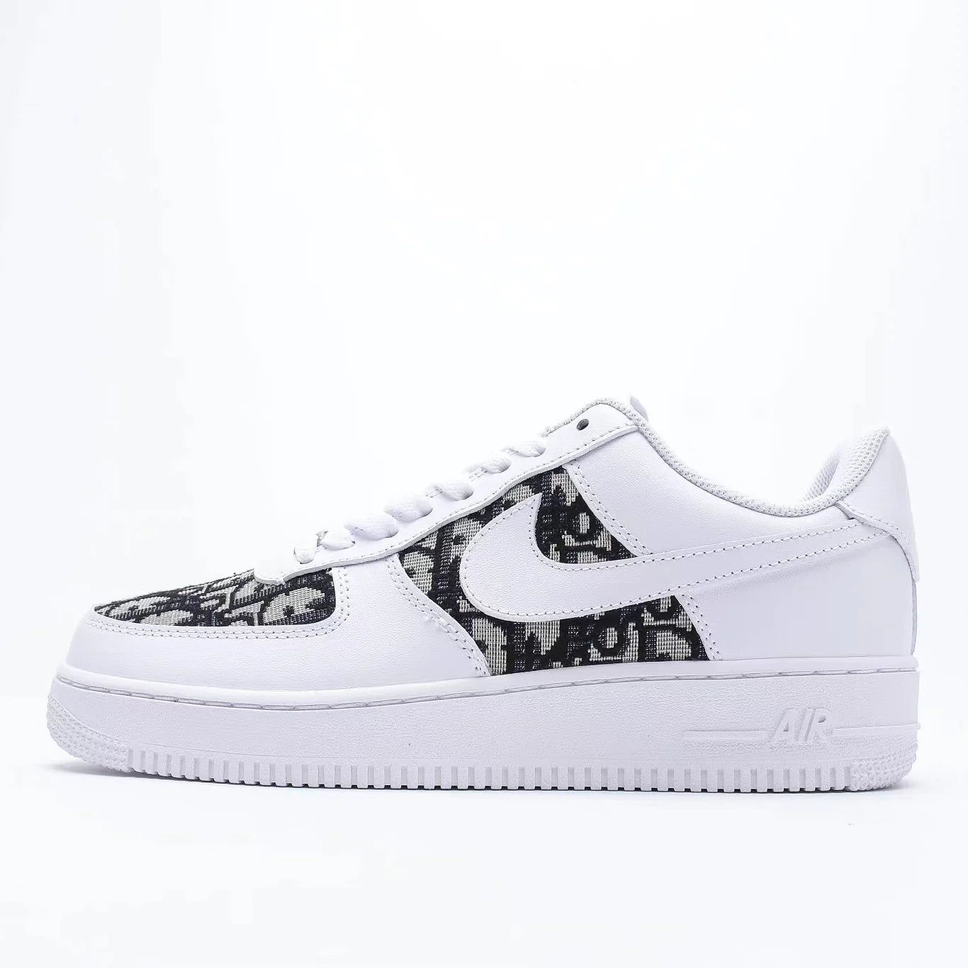 Nike Air Force 1 x Dior Print Contrast Shoes Women Men Trending Shoes Black