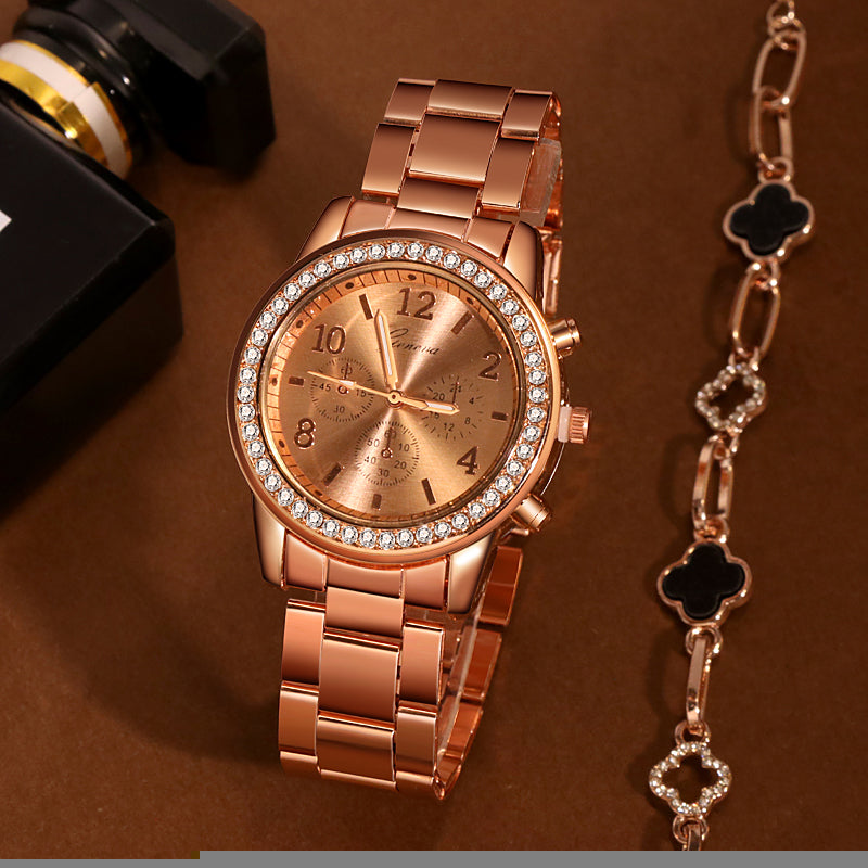 Women's Watches Geneva Classic Luxury Rhinestone Watch Women Watches Ladies Fashion Gold Watch Clock Reloj Mujer Montre Femme