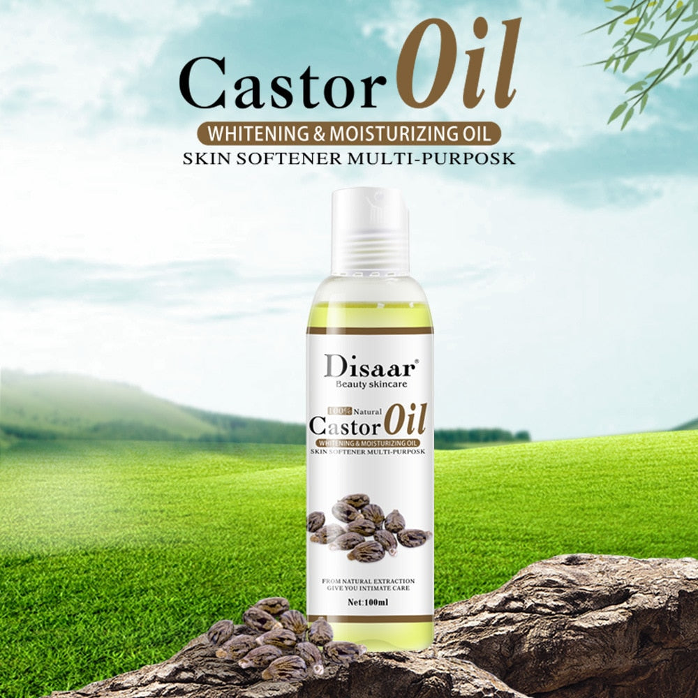 Disaar 100% Organic Castor Oil Body Relaxation Massage Essential Oil Mixing Moisturizing Body Emollient Brightening Oil 100ml