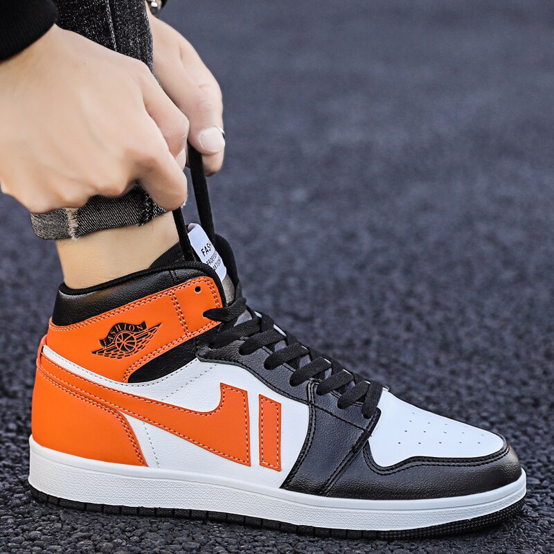 Men's fashion sports leisure 100 tower non-slip high top breathable wear-resistant basketball shoes