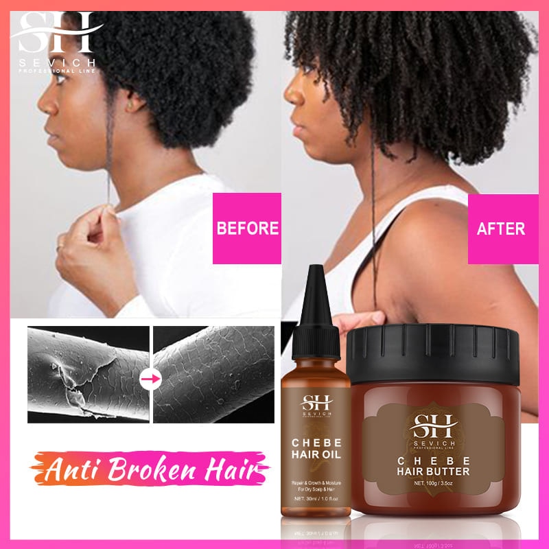 Fast Hair Growth Set Chebe Oil Traction Alopecia Hair Strengthen Mask Anti Break Loss New Africa Baldness Treatment Care Essence