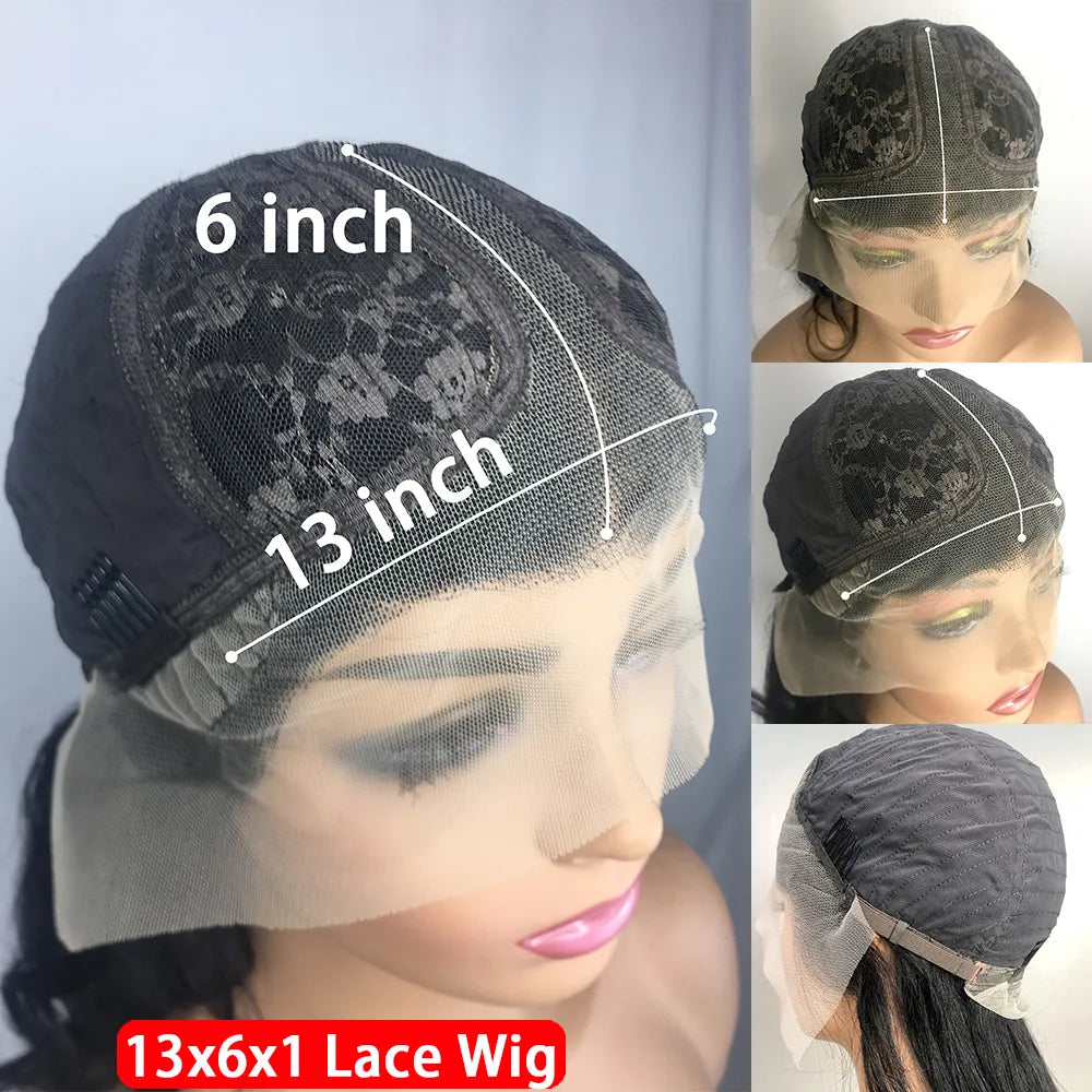 Wig Human Hair Wigs Short Bob Wig T Part Brazilian Pre Plucked With Baby Hair Body Wave Lace Front Wig