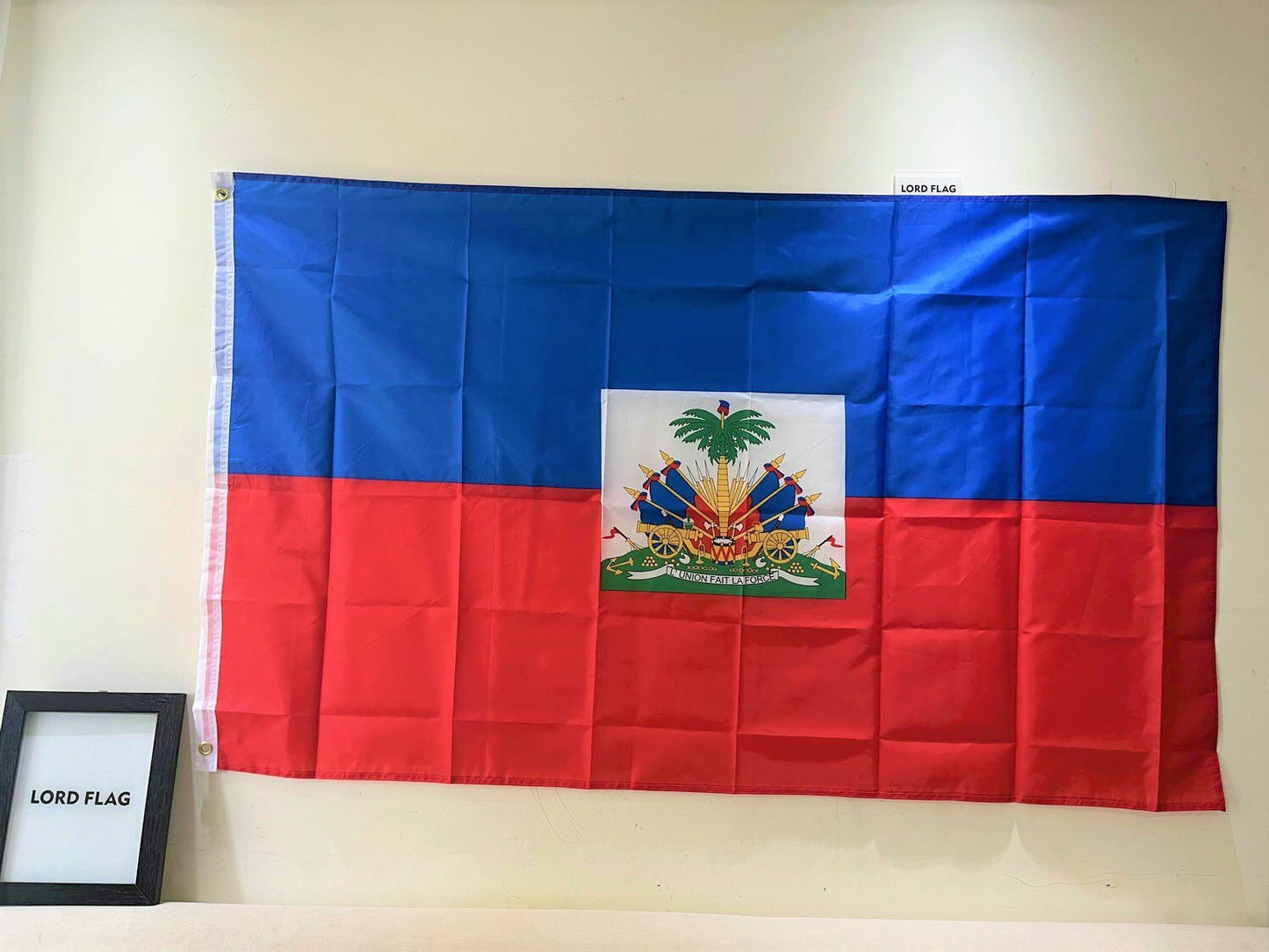 free shipping Haiti Flag 90x150cm 100% blue red Polyester 2 Sides Printed National Flag Haiti Sports