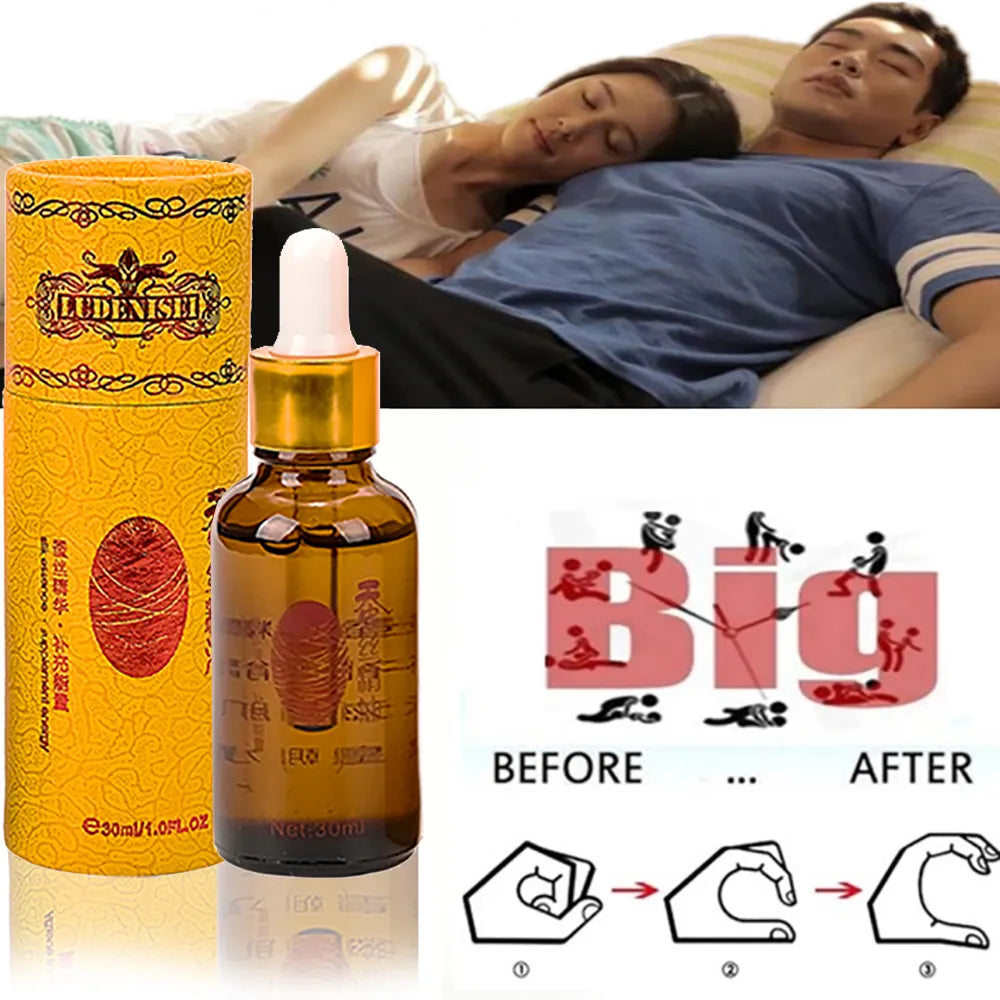 30ML Male Penis Enlargement Oil Big Cock Sex Supplies Increase Male Potency Long-lasting Thickening Growth Lubricant