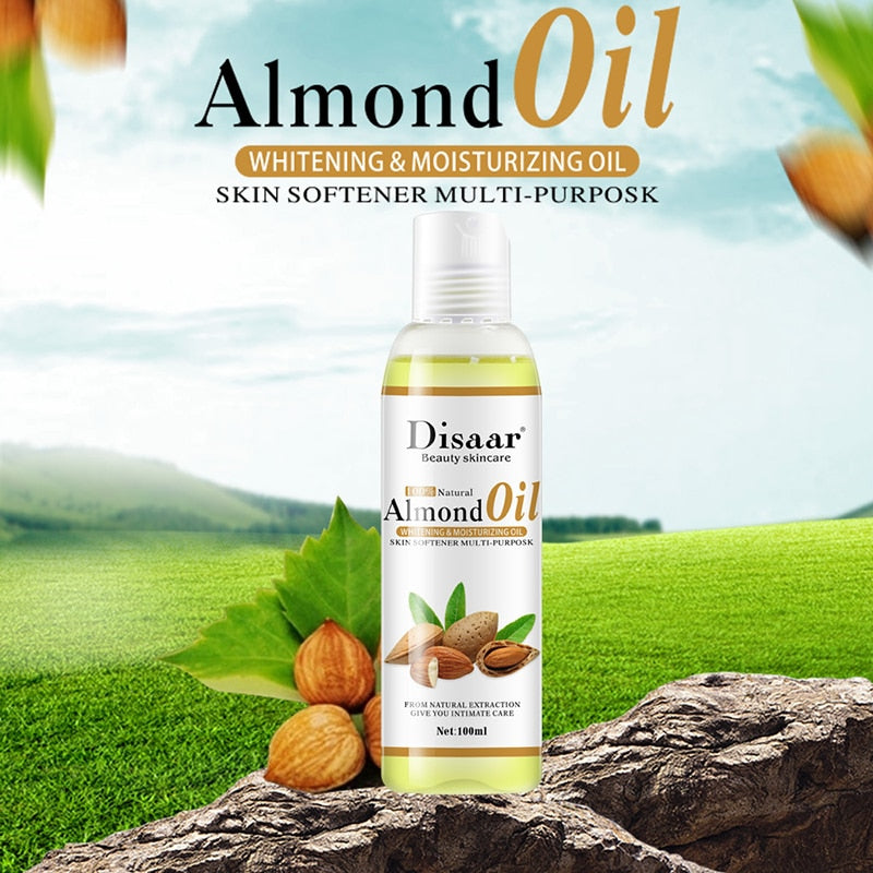 100ml Natural Organic Almond Oil Anti Wrinkles Face Oil Relaxing Massage Oil Firming Skin Body Oil Skin Care Products