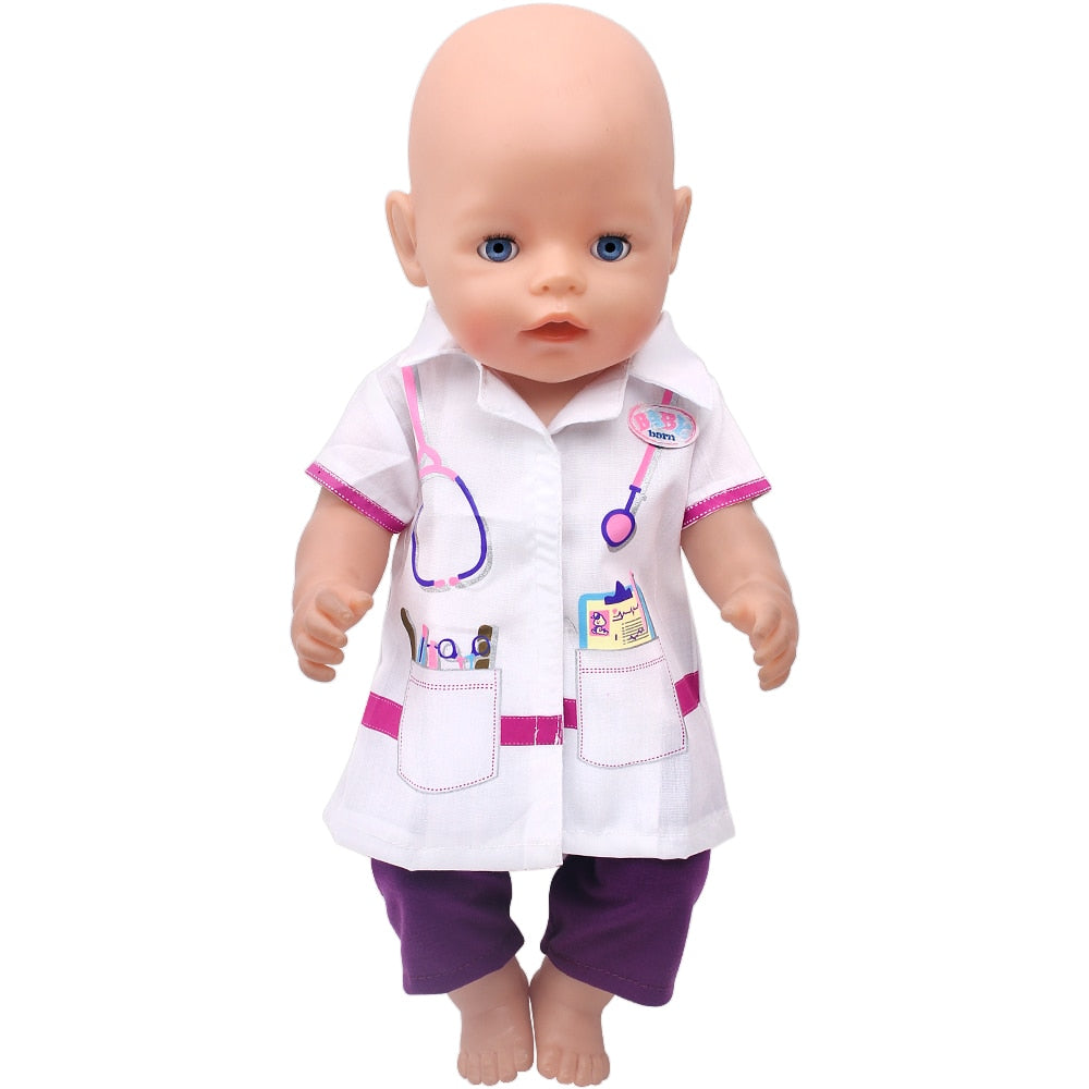 43 Cm Boy American Dolls Clothes Princess Dress School Uniforms Unicorn Queen Skirt Born Baby Toys 18 Inch Girls Doll Gift f41