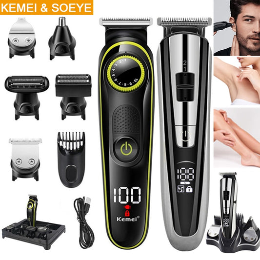 Kemei Hair Clipper Beauty kit for Men Electric shaver beard trimme men's Razor multifunctional hair cutting machine