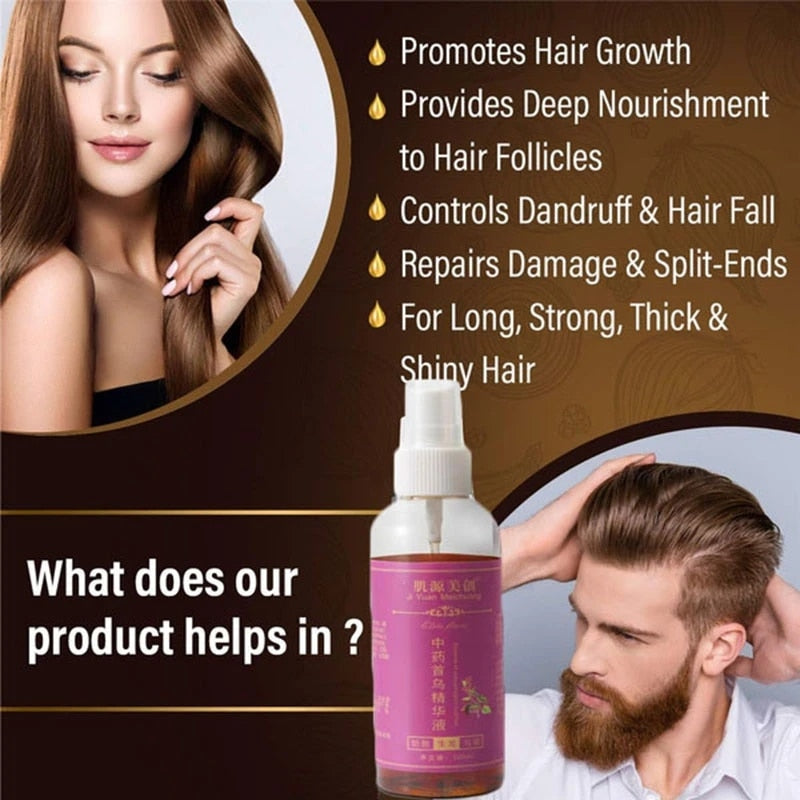 Hair Oil Spray Serum Fast Crazy Growth Scalp Treatment Natural Care Prevent Hair Loss Miraculously Nourishes Hair Roots 100ml