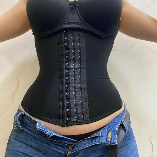 Fajas Colombians Latex Waist Trainer Corset Body Shapewear Women Flat Belly Slimming Sheath Waist Cincher Shaper 9 Steel Bones