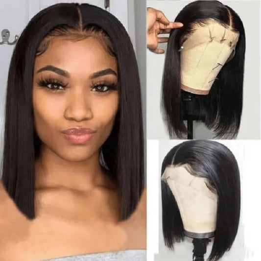 10 Inches Bob Wigs Lace Front Wig Short Wig Human Hair Pre Plucked For Women