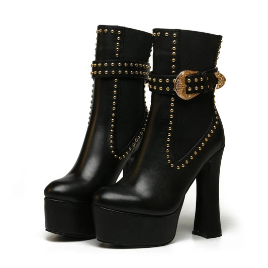 Versace 2022 New Women Leather Fashion High Top heeled Boots Shoes