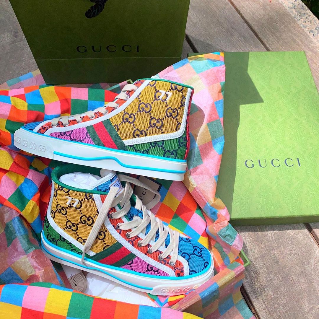 GG Tennis 1977 High Top Multicolor Sneakers Shoes Price$123.90